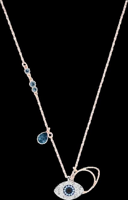 Collier Swarovski 5172560 Symbolica - Œil Porte-Bonheur en Cristal Bleu pour Femme vue 2