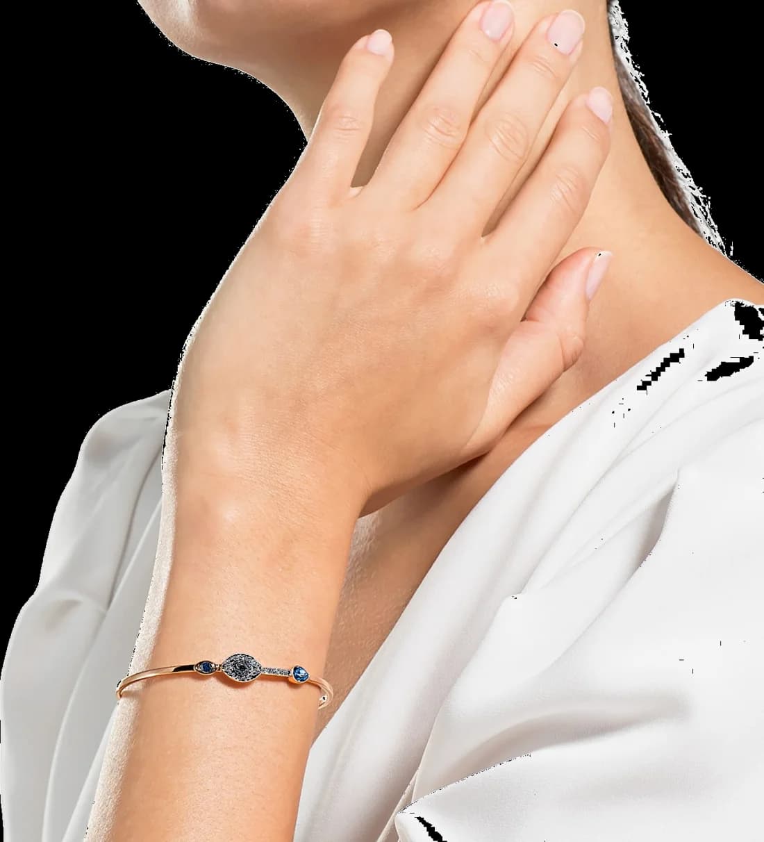 Bracelet-jonc Swarovski Symbolic 5171991 en métal plaqué or rose pour femme vue 3
