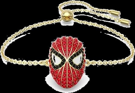 Bracelet Swarovski Marvel Spider-Man 5650873, rouge, ajustable, plaqué or, unisexe