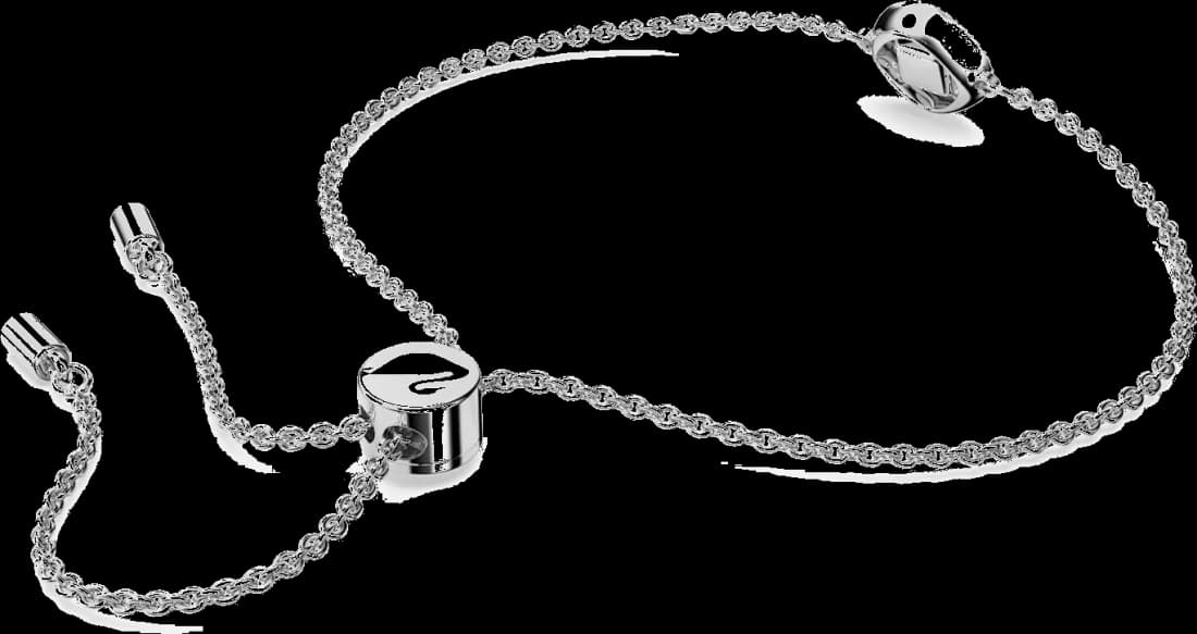 Bracelet Swarovski Angélique 5662141 pour Femme, Cristal Bleu Coupe Carrée sur Métal Rhodié Blanc vue 4