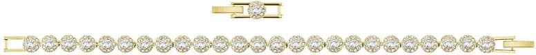 Bracelet Swarovski Angelic 5505469 pour Femme, Plaqué Or Jaune avec Cristaux Blancs Ronds vue 3