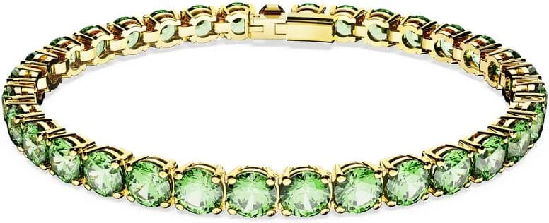 Bracelet Swarovski Matrix Tennis 5658849 pour femme, vert et or