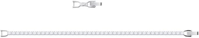 Bracelet Femme Swarovski 5409771 Tennis Round Deluxe en Métal Plaqué Rhodium Blanc vue 2