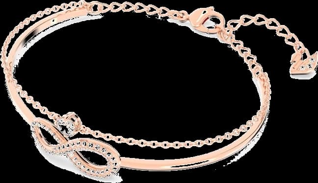 Bracelet Swarovski Infinity pour Femme, Plaqué Or Rose avec Cristaux Blancs - Réf. 5518871 vue 2