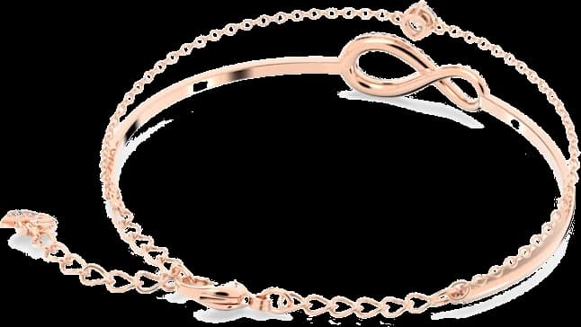 Bracelet Swarovski Infinity pour Femme, Plaqué Or Rose avec Cristaux Blancs - Réf. 5518871 vue 4