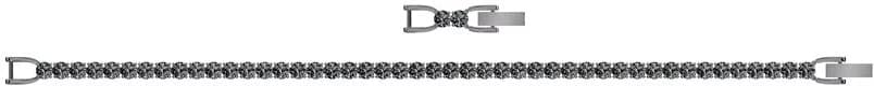 Bracelet Swarovski Tennis Deluxe 5514655 en métal plaqué ruthénium gris, unisexe vue 2