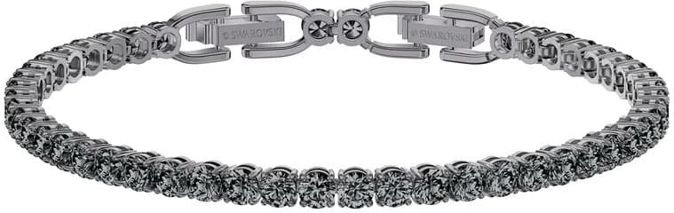 Bracelet Swarovski Tennis Deluxe 5514655 en métal plaqué ruthénium gris, unisexe