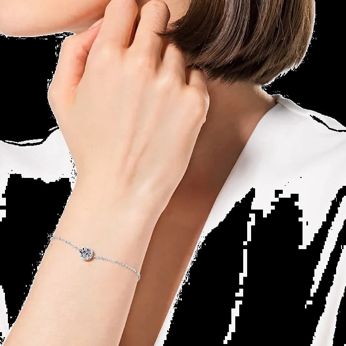 Bracelet Swarovski Angelic 5567934 en métal rhodié argenté pour femme vue 4
