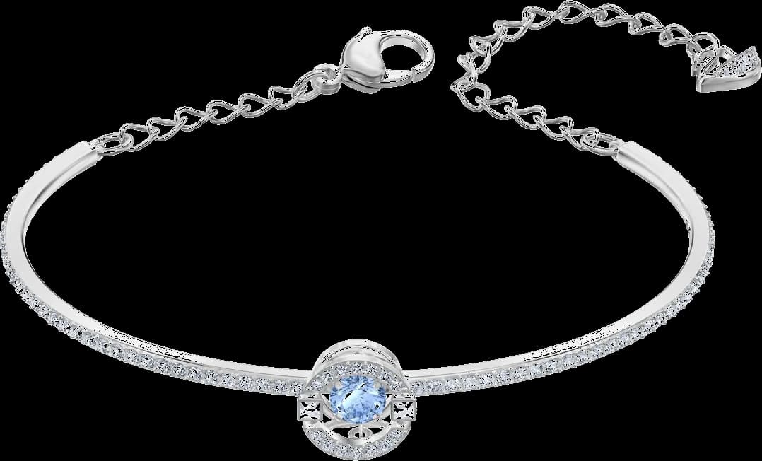 Bracelet-jonc Swarovski Sparkling Dance en métal rhodié argenté - Réf. 5515385 - Pour Femme