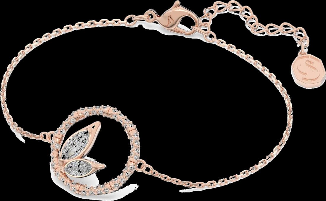 Bracelet Swarovski Dellium 5645376 en métal plaqué or rose avec cristaux, pour femme vue 2