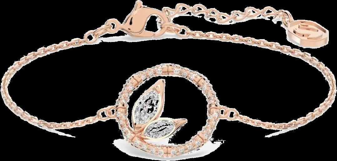 Bracelet Swarovski Dellium 5645376 en métal plaqué or rose avec cristaux, pour femme