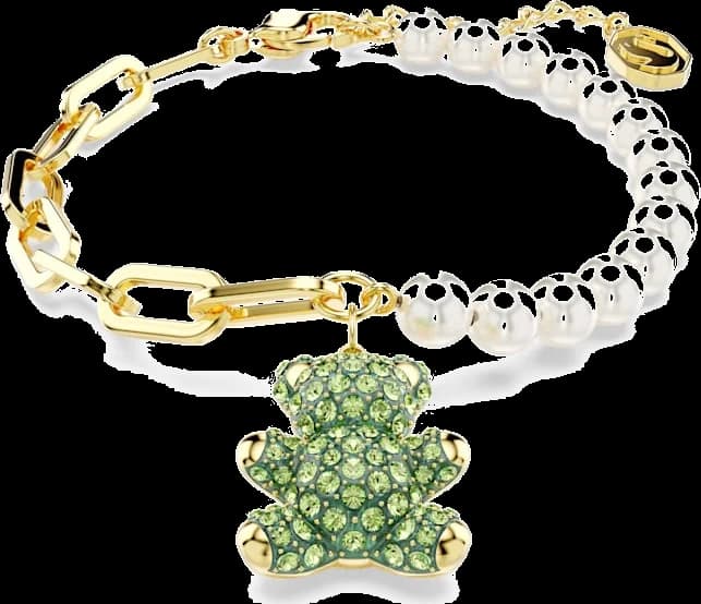 Bracelet Swarovski 5669167 Teddy Ours vert réglable pour femme