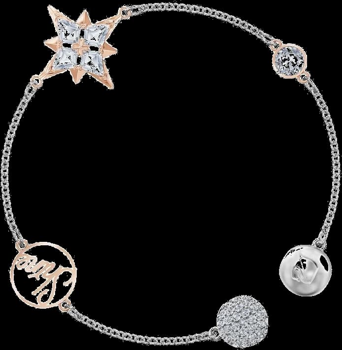 Bracelet Swarovski 5494886 Remix étoile multicolore en métal plaqué or rose pour femme vue 3