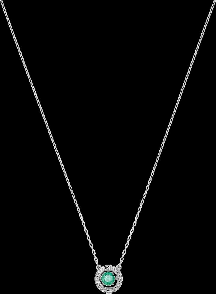 Collier Swarovski Sparkling Dance 5496308 pour Femme - Vert et Métal Rhodié