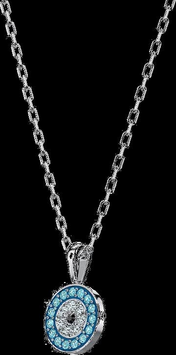 Collier Swarovski Luckily 5468918 pour femme, pendentif bleu zirconium sur chaîne métal rhodié 38 cm vue 2