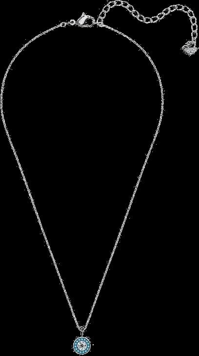 Collier Swarovski Luckily 5468918 pour femme, pendentif bleu zirconium sur chaîne métal rhodié 38 cm vue 3