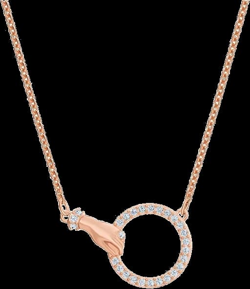 Collier Swarovski Symbolica 5489573 pour Femme en Métal Plaqué Or Rose et Cristaux Blancs