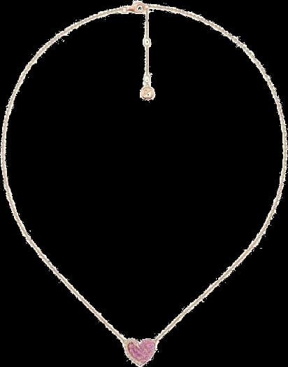 Collier Swarovski 5468486 pour Femme en Métal Plaqué Or Rose avec Cœur et Cristaux