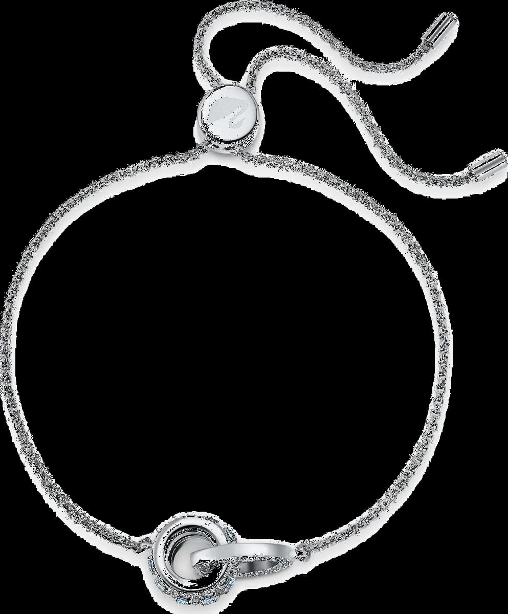 Bracelet Swarovski Further 5537123 pour femme, plaqué rhodium argenté avec cristaux blancs et bleus vue 2