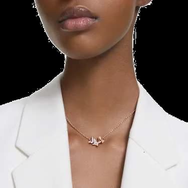 Collier Swarovski Lilia 5636422 en or rose pour femme, orné de papillons et cristaux vue 4