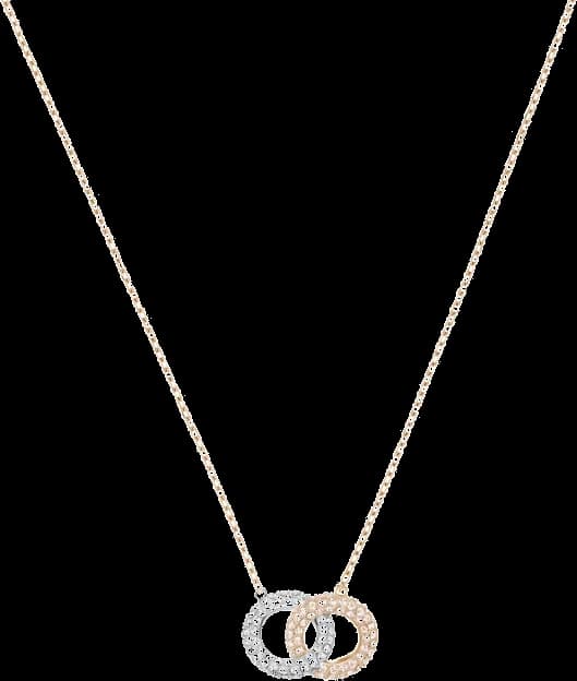 Collier Swarovski 5414999 pour femme en plaqué or rose avec cristaux blancs