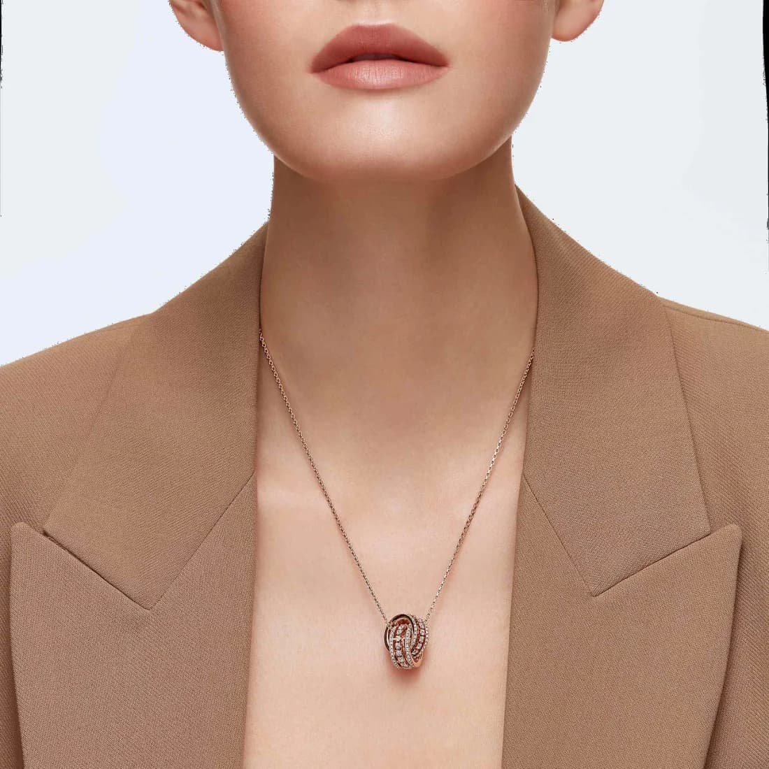 Collier Swarovski Further 5419853 en plaqué or rose avec cristaux blancs pour femme vue 4