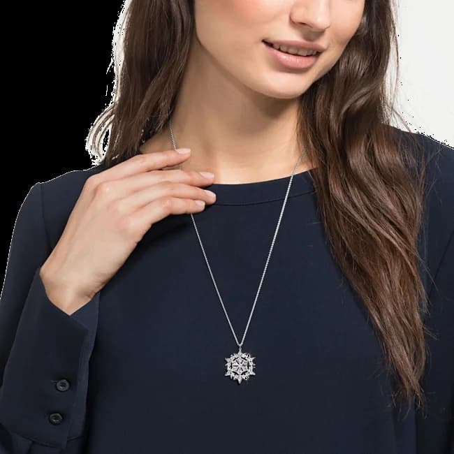 Collier Swarovski Magic Snow 5498960 plaqué rhodium argent pour femme vue 4