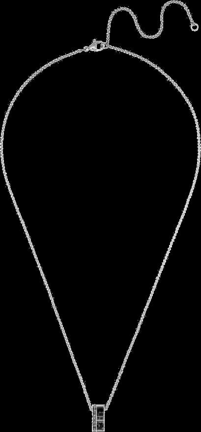 Collier Swarovski Alto 5427142 pour Homme en acier inoxydable argenté, pendentif effet carbone et cristaux vue 2