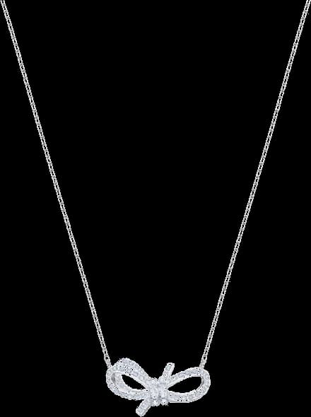Collier Swarovski Lifelong Bow 5440643 en plaqué rhodium argent pour femme