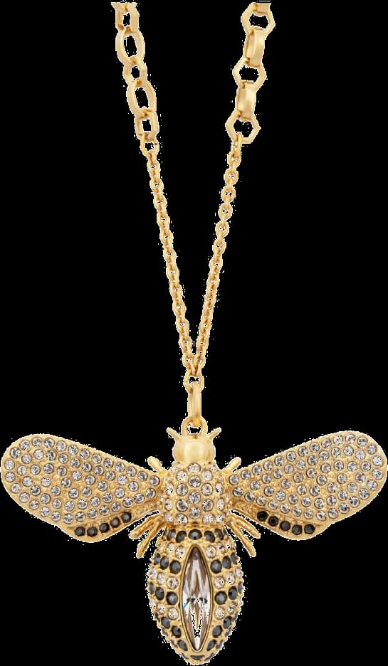 Collier Swarovski Lisabel 5394212 plaqué or - Pendentif abeille en cristaux pour femme