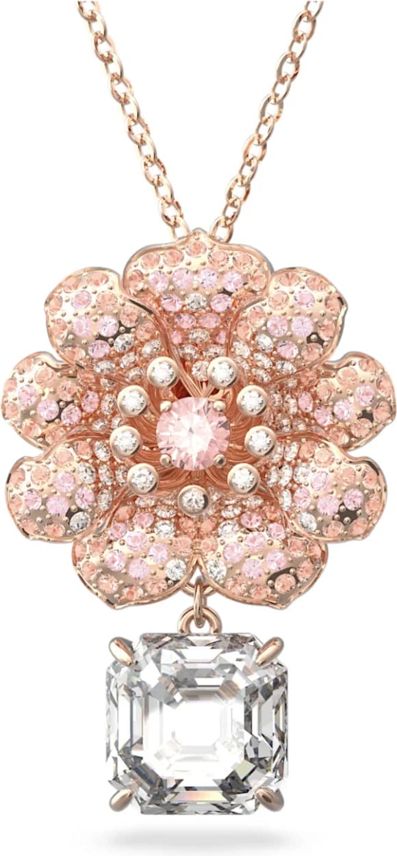 Collier Swarovski pour Femme Réf. 5615095 en plaqué or rose avec cristaux