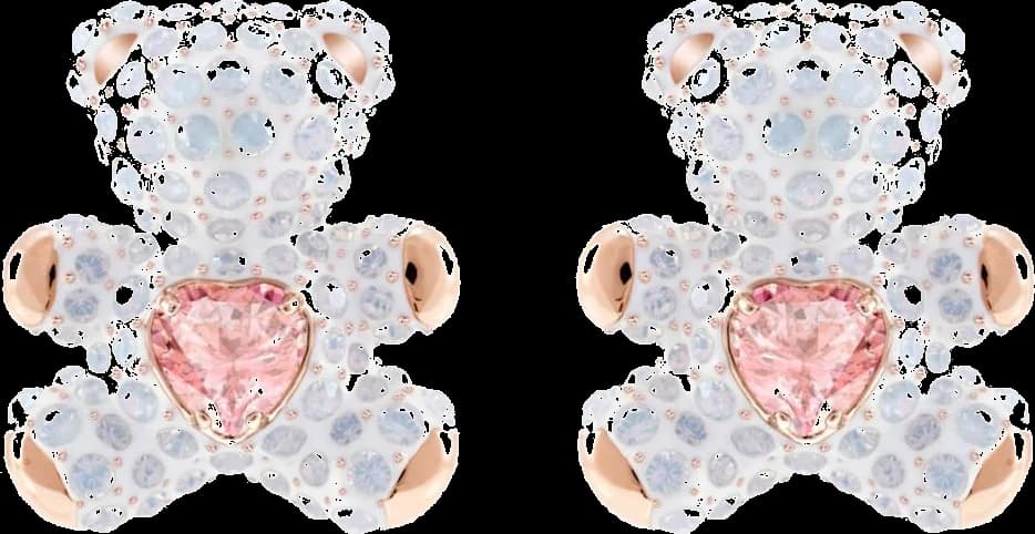 Boucles d'oreilles Swarovski Teddy 5447445 en plaqué or rose et cristaux pour femme