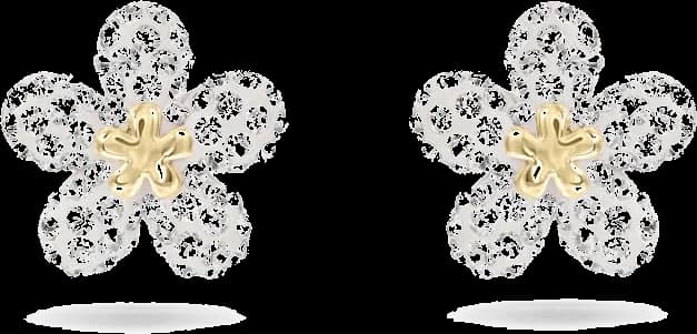 Boucles d'oreilles Swarovski Tough Flower 5136838 en plaqué rhodium et cristaux blancs pour femme