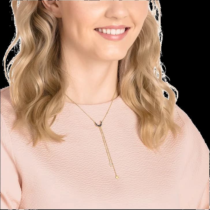 Collier Swarovski Duo Moon 5412630 en plaqué or pour femme vue 3