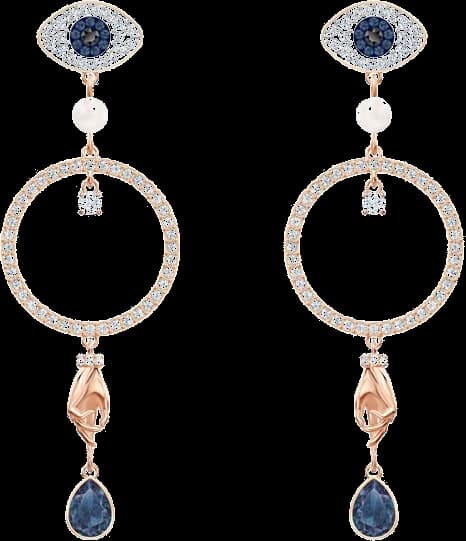 Boucles d'oreilles Swarovski 5500642 Symbolic Evil Eye en plaqué or rose pour femme