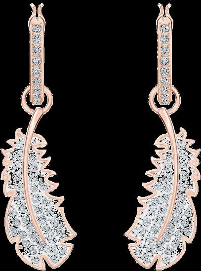 Boucles d'oreilles Swarovski Naughty 5497872 en plaqué or rose avec cristaux blancs pour femme