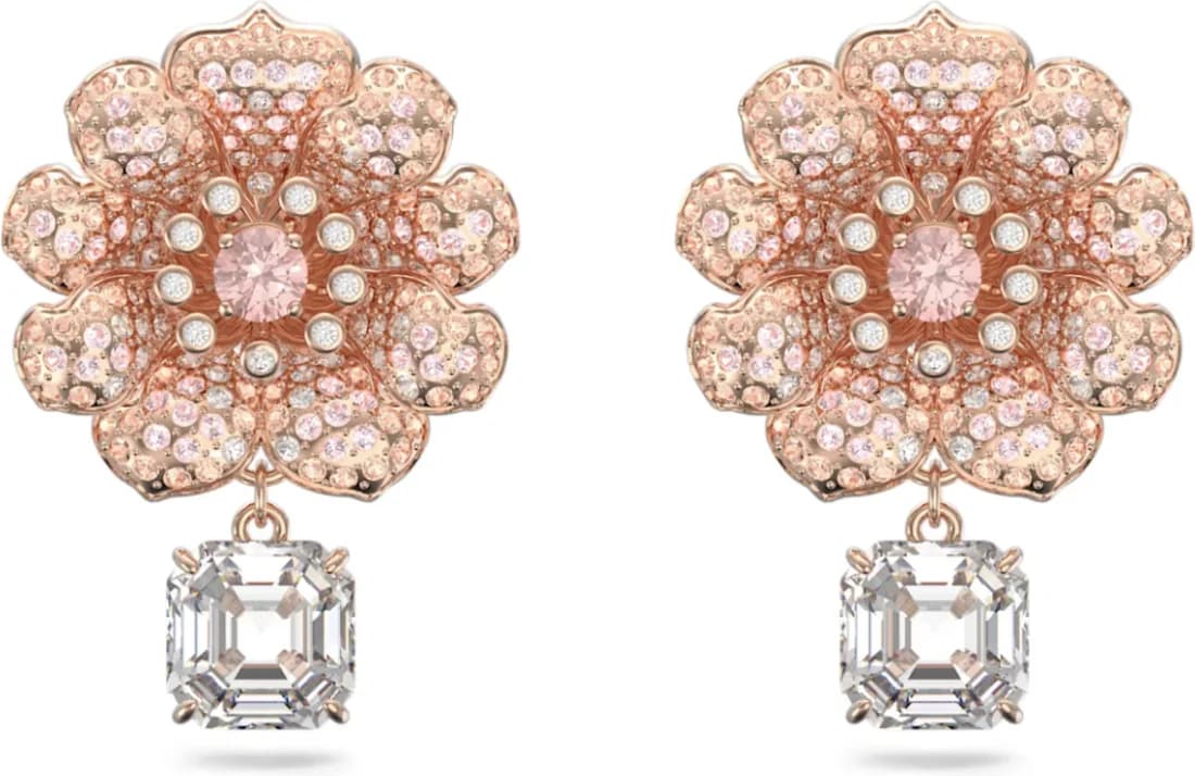 Boucles d'oreilles Swarovski Connexus 5615101 en plaqué or rose pour femme