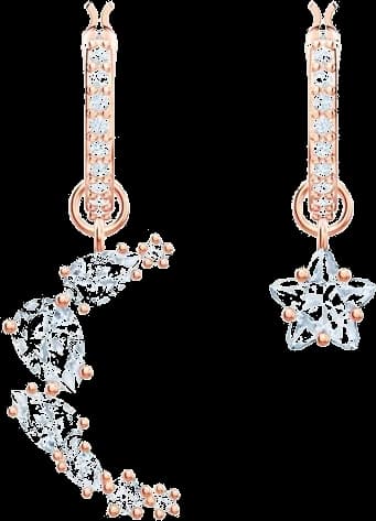 Boucles d'oreilles Swarovski Penélope Cruz Moonsun 5486354 en plaqué or rose avec cristaux blancs pour femme