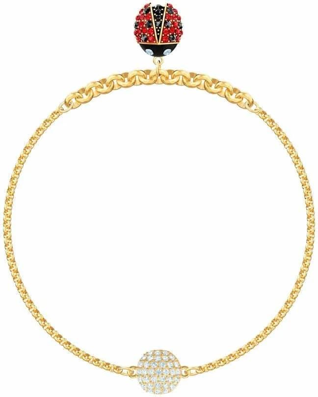 Bracelet Swarovski Remix Ladybug 5466832 plaqué or - Coccinelle porte-bonheur avec cristaux pour Femme