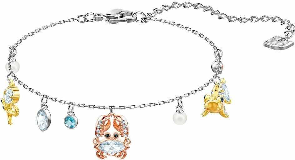 Bracelet Swarovski Ocean 5462584 pour Femme, Plaqué Rhodium Argent et Cristaux Multicolores