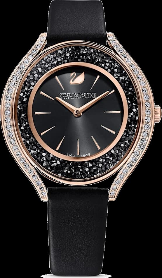 Garde-temps Swarovski 5558634 avec cadran blanc nacré et index en cristaux taille précision suisse