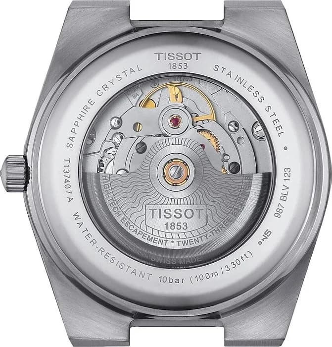Montre Tissot PRX Powermatic 80 automatique T1374072103100 acier bicolore vue 3