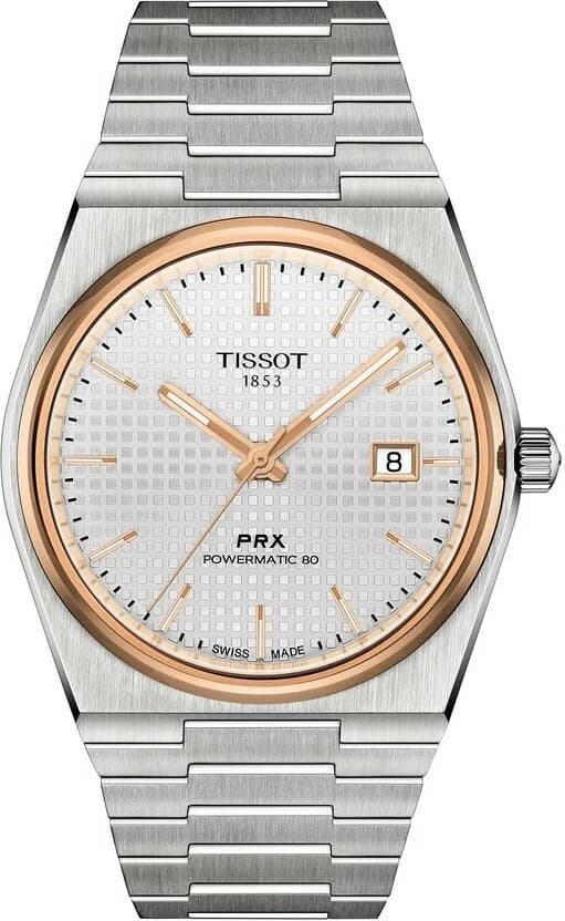Montre Tissot PRX Powermatic 80 automatique T1374072103100 acier bicolore