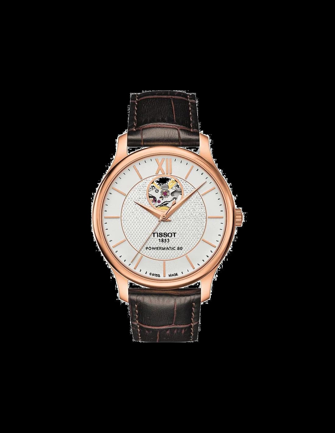 Montre Homme Tissot Tradition T0639073603800 Marron