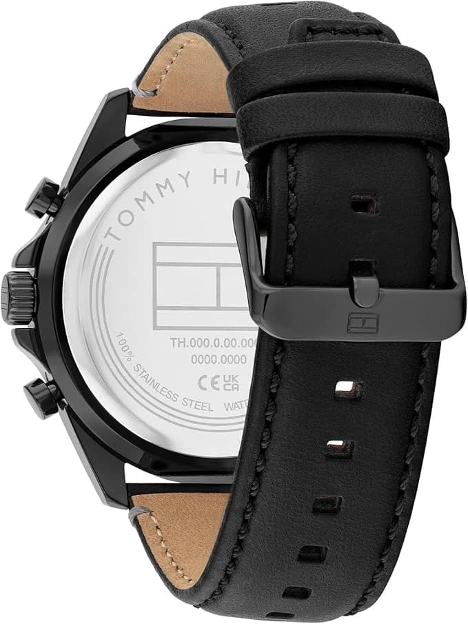 Montre Tommy Hilfiger 1710654 homme détail cadran noir