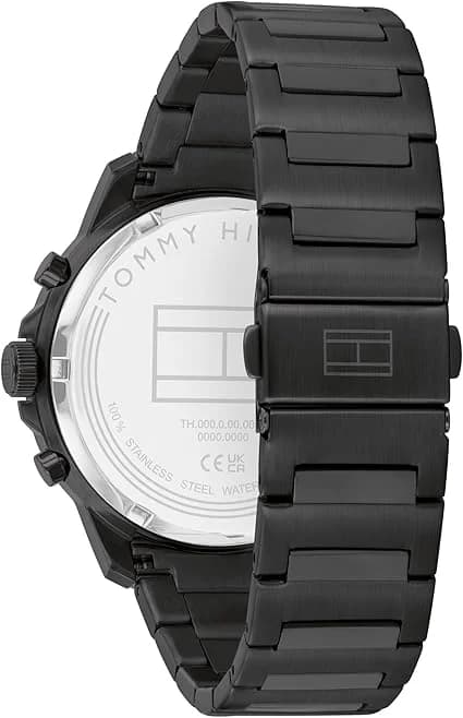 Montre Tommy Hilfiger 1710685 homme détail cadran noir