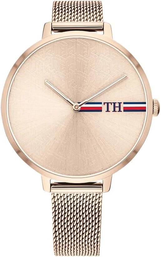 Montre Femme Tommy Hilfiger 1782158 - Cadran et bracelet maille milanaise or rose