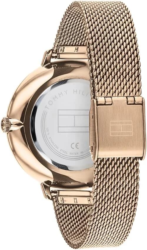 Montre Femme Tommy Hilfiger 1782158 - Cadran et bracelet maille milanaise or rose vue 3