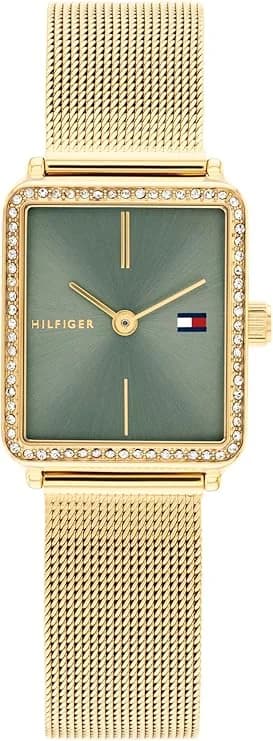 Montre Tommy Hilfiger 1782791 femme cadran vert bracelet acier
