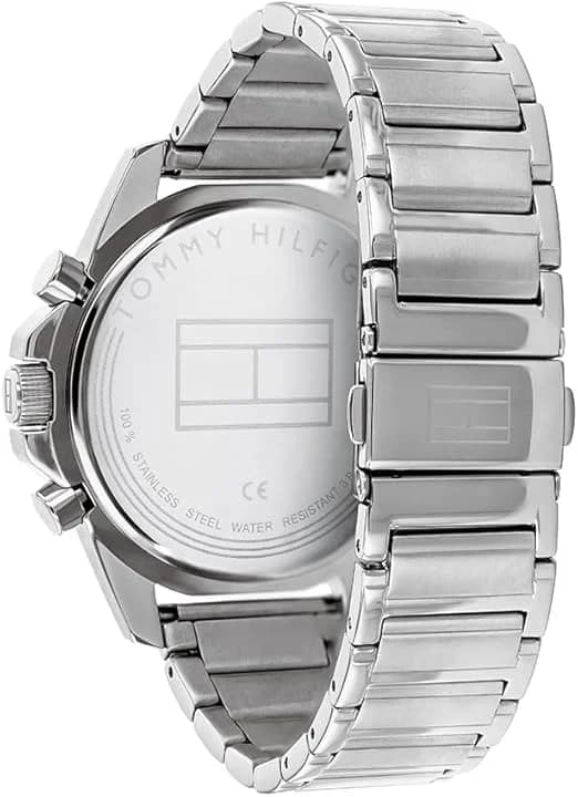Montre Tommy Hilfiger Mason 1791788 chronographe homme bracelet acier cadran bleu vue 3